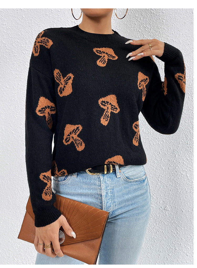 IvyShape | Skull Print Sweater