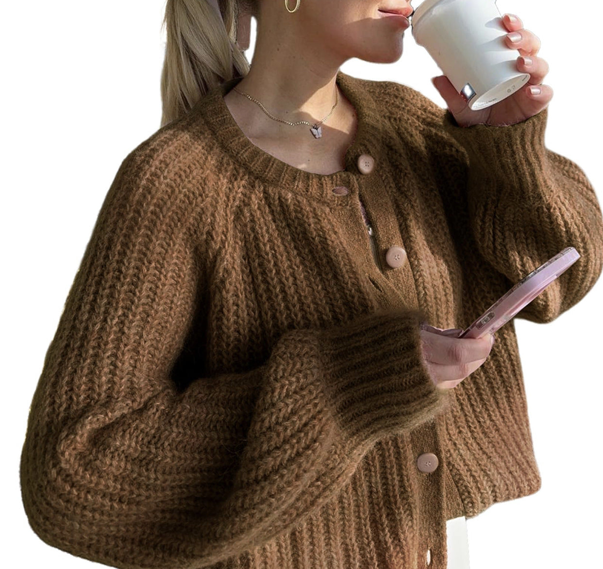 Women's Cozy Knit Cardigan Ivyshape