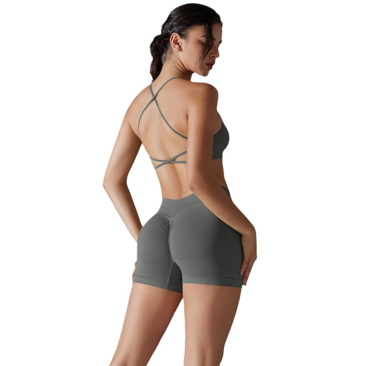 Women's sports bustier with adjustable straps and figure-shaping cut Ivyshape