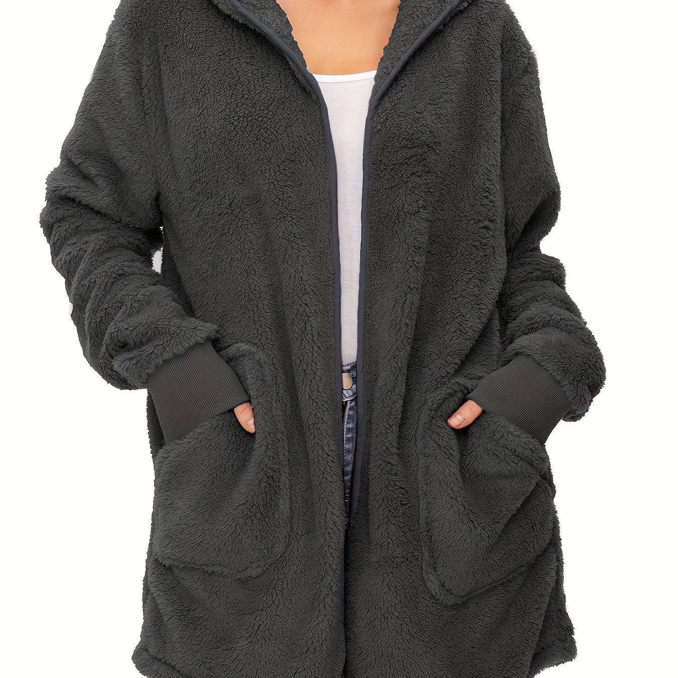 Ladies soft fleece coats Ivyshape