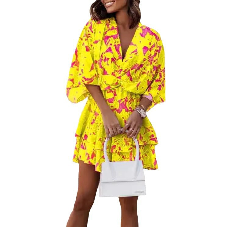 Women's summer dress in casual chiffon style Ivyshape