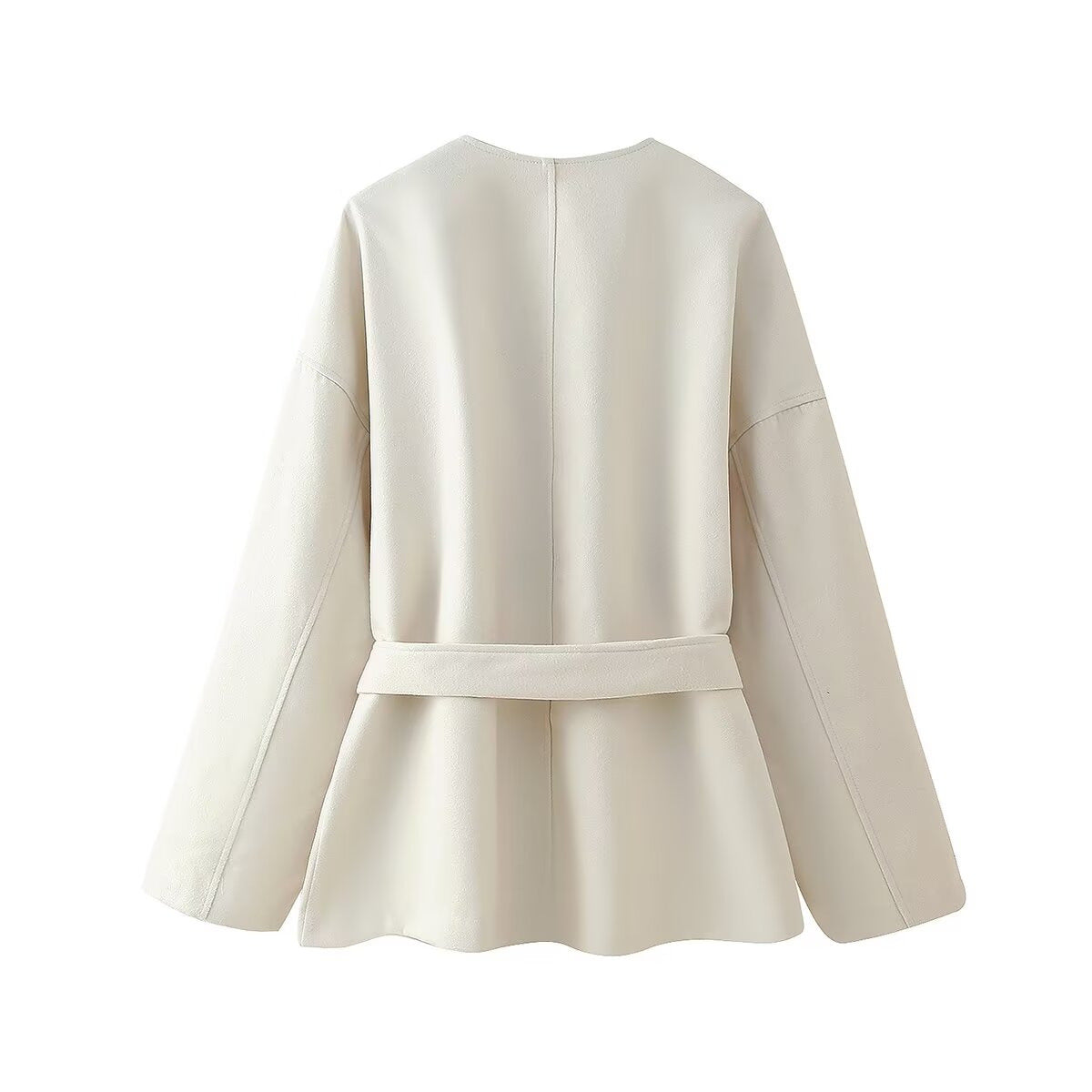 Women elegant wrap jacket with belt Ivyshape