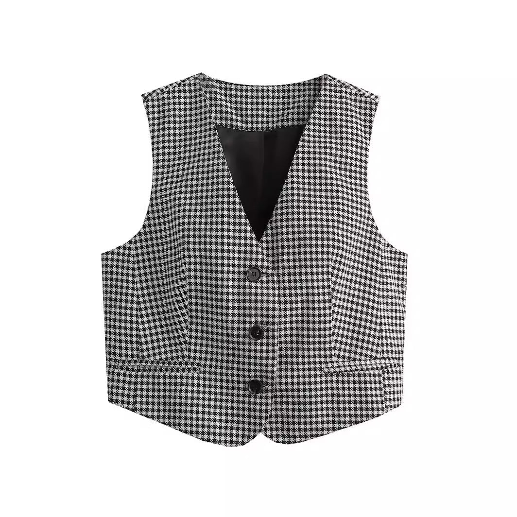 Women Elegant Tailored Waistcoat Ivyshape