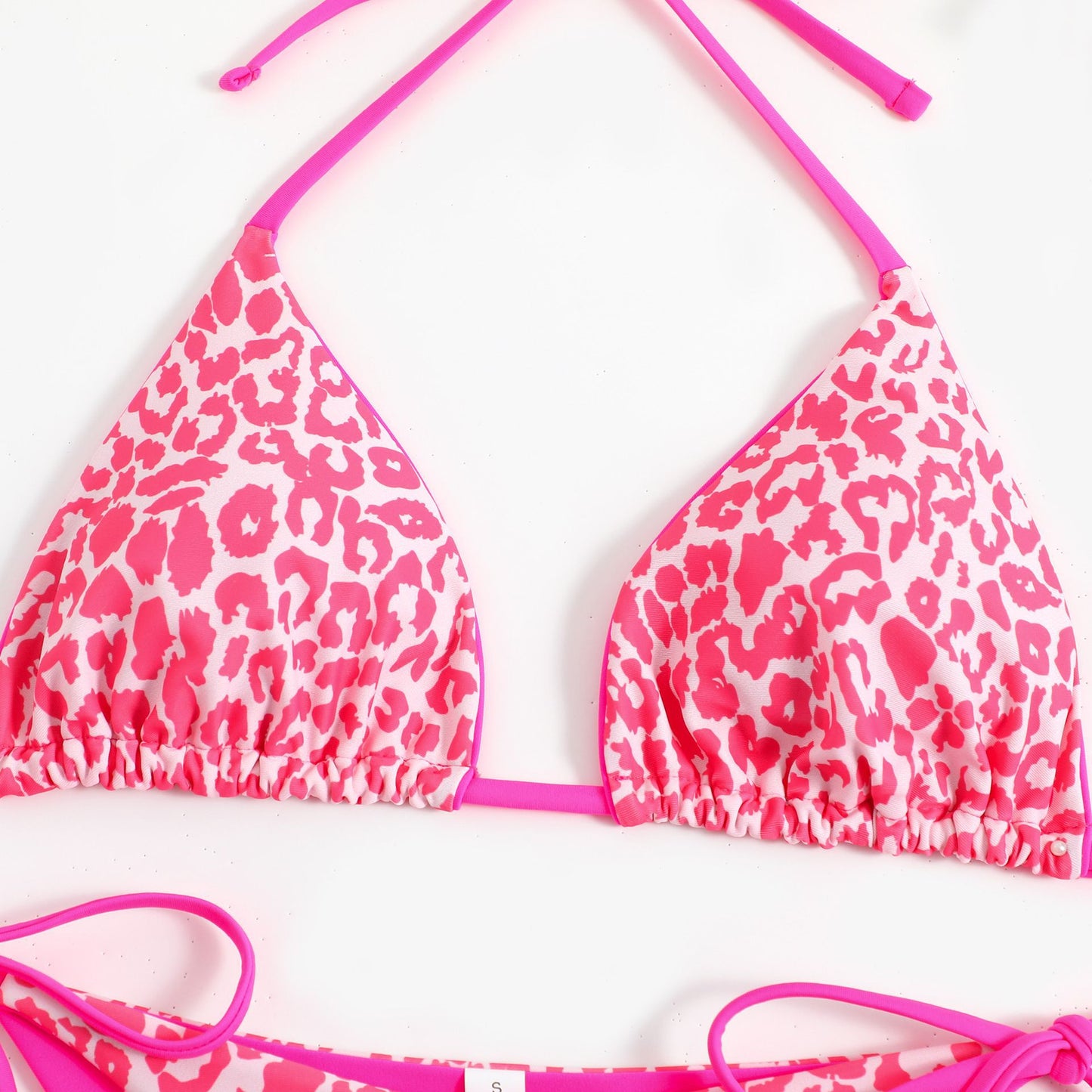 Women's triangle bikini with animal print and adjustable straps Ivyshape