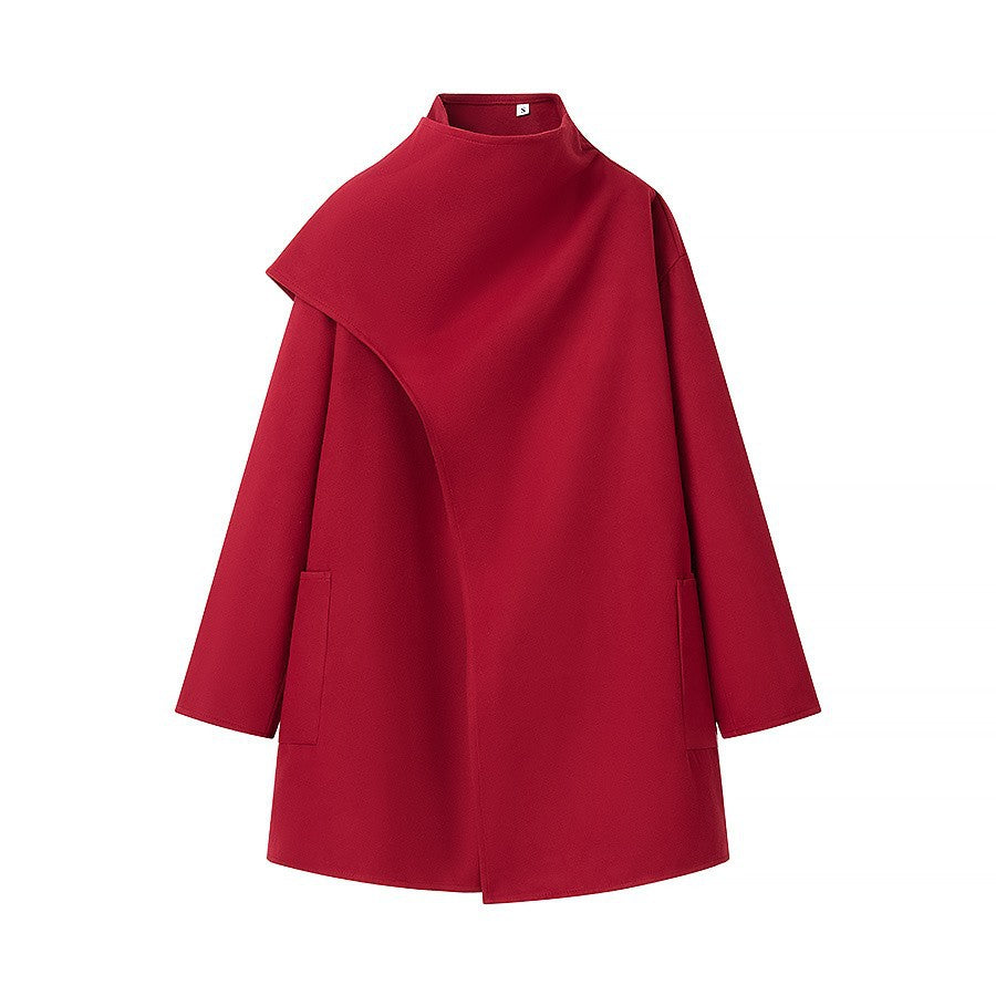 IvyShape | Stand-collar cape-style coat