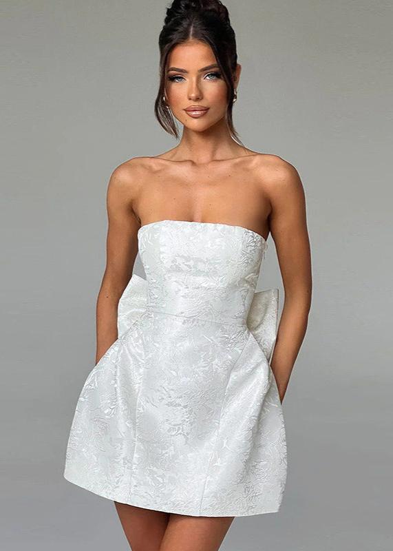 Ivyshape | Bow-Back Strapless Dress