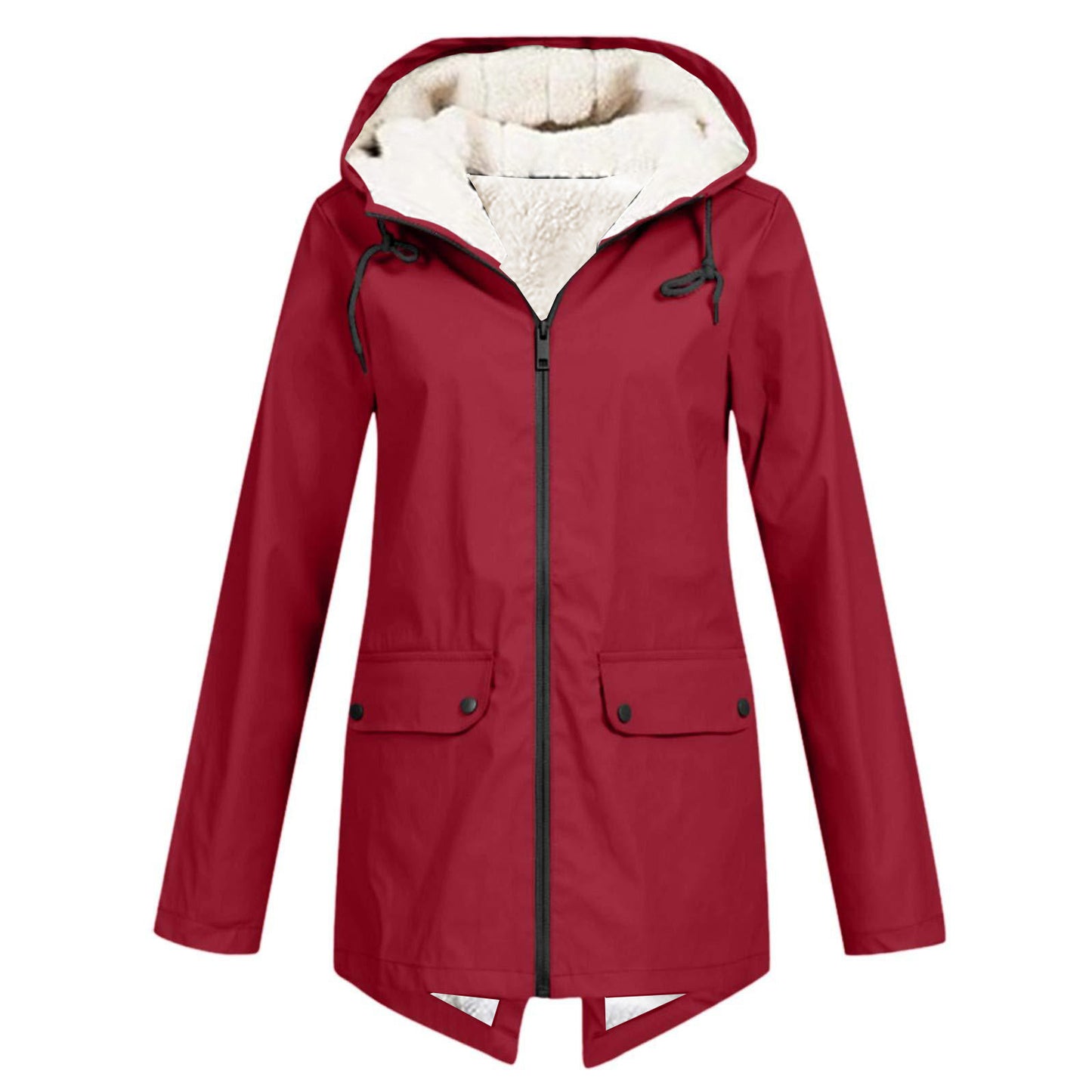 Women's jacket with adjustable hood collar Ivyshape