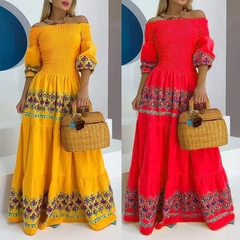 IvyShape | Loose Yellow Flowing Long Dress