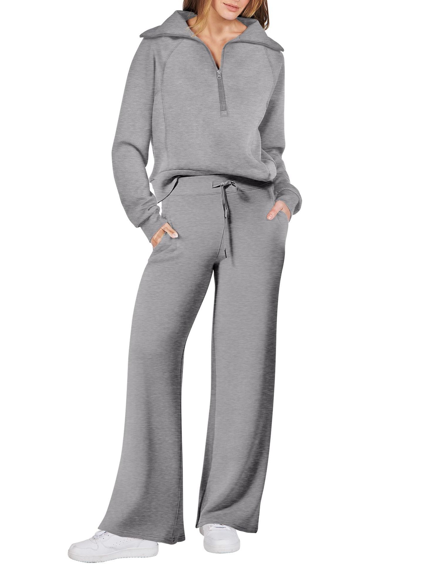 Women's leisure suit with high-quality zipper and comfortable fit Ivyshape