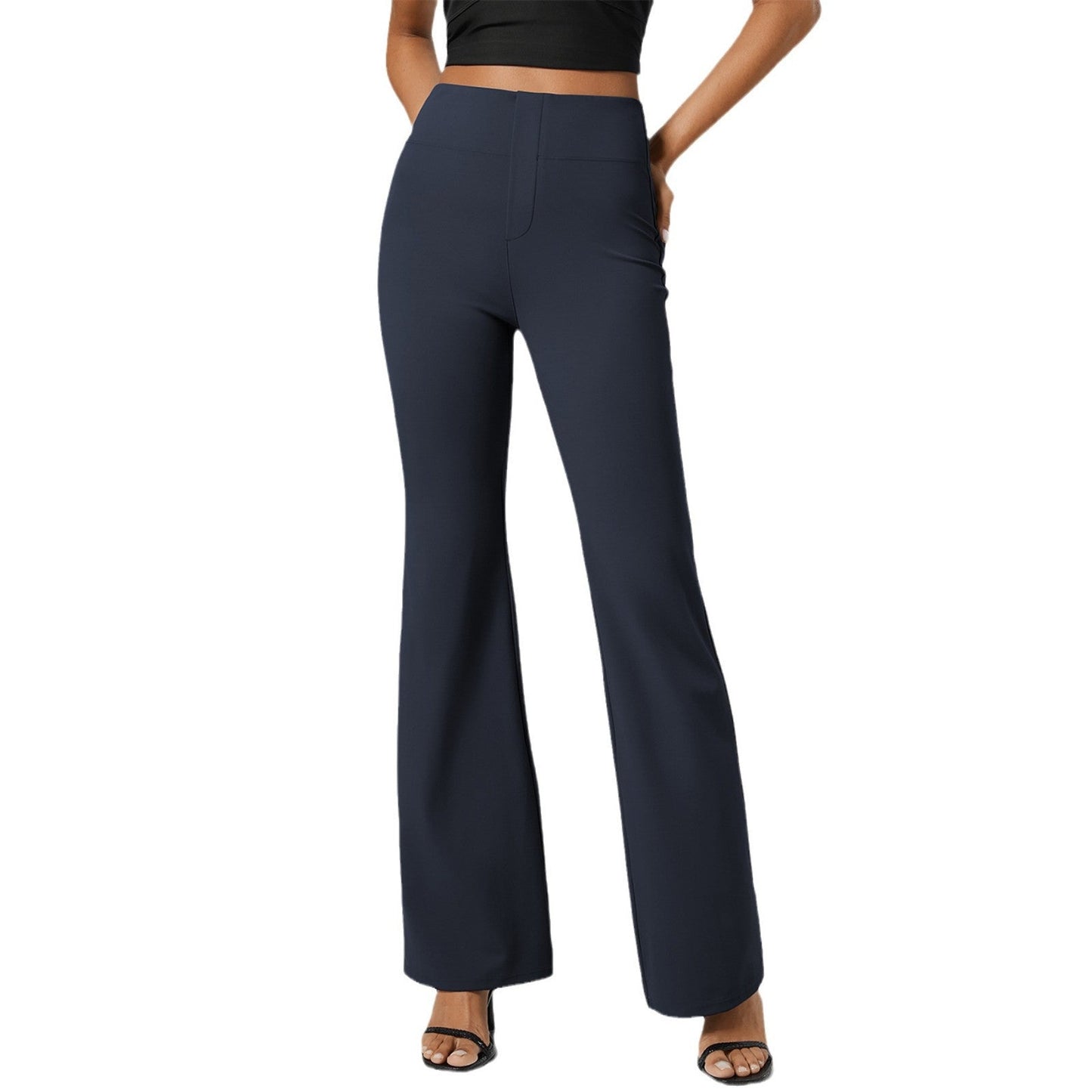 IvyShape | High-Waisted Butt-Lifting Wide-Leg Sports Micro-Flare Pants