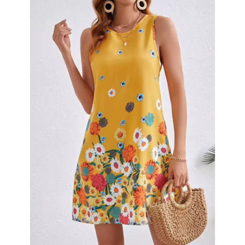 Women Sleeveless Casual Shift Dress Ivyshape