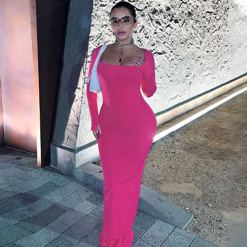 Women's fitted long sleeve dress Ivyshape