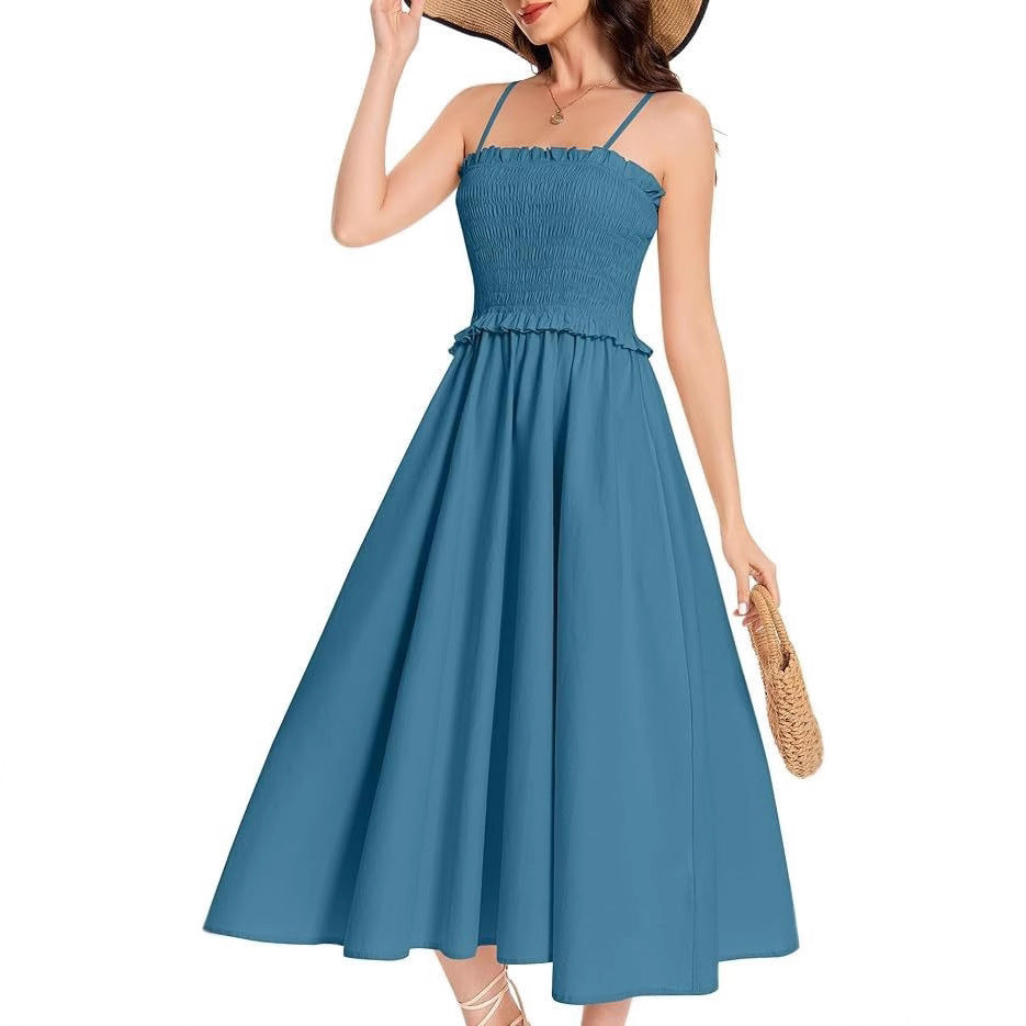 Women's maxi dress with elastic top and flowing skirt Ivyshape
