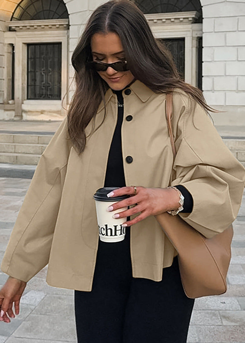 Ivyshape | Ease Cropped Trench Jacket