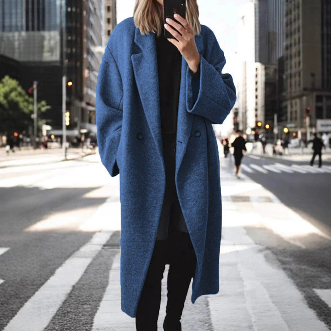 Women Oversized Wool Coat Ivyshape