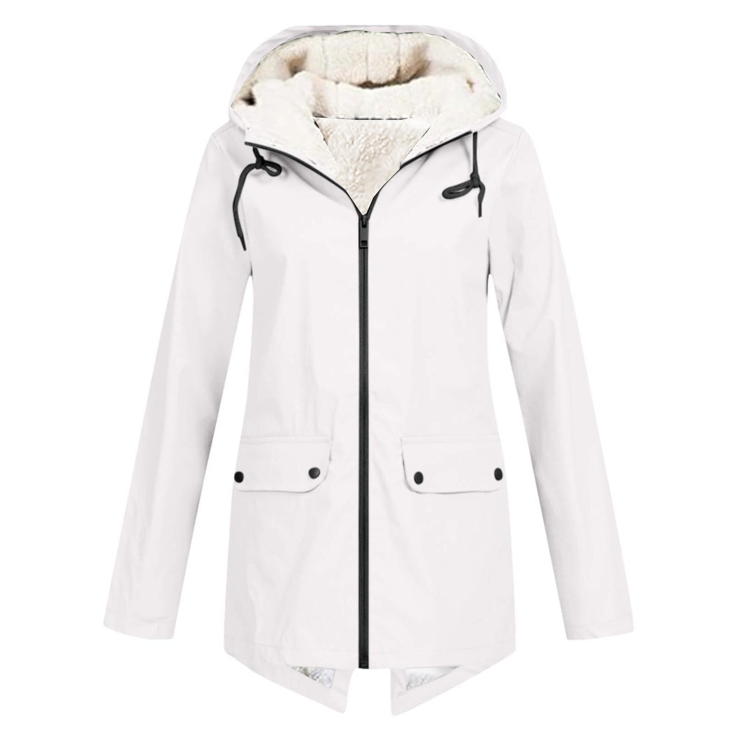 Women's jacket with adjustable hood collar Ivyshape