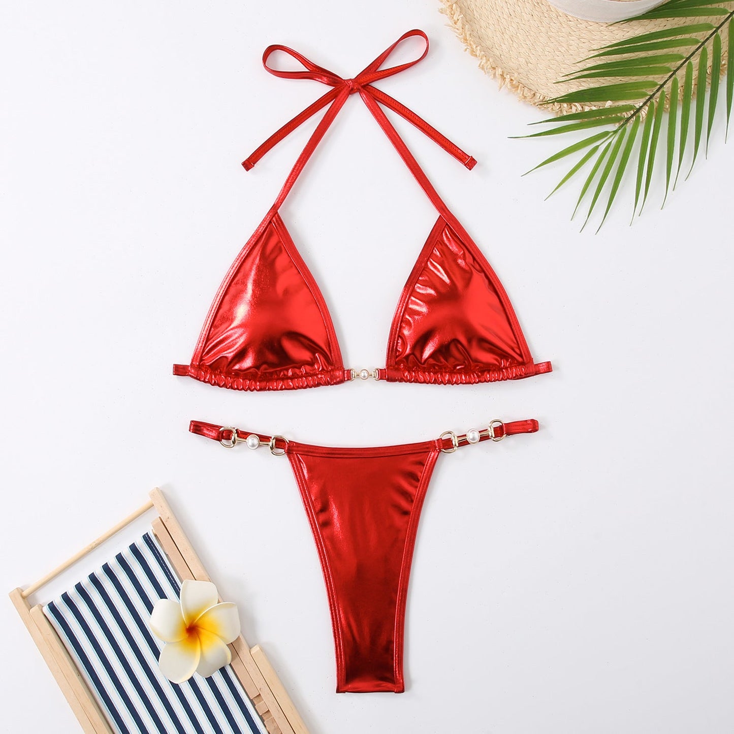 Women's Luxury Bikini Set with Triangle Top and Adjustable Straps Ivyshape