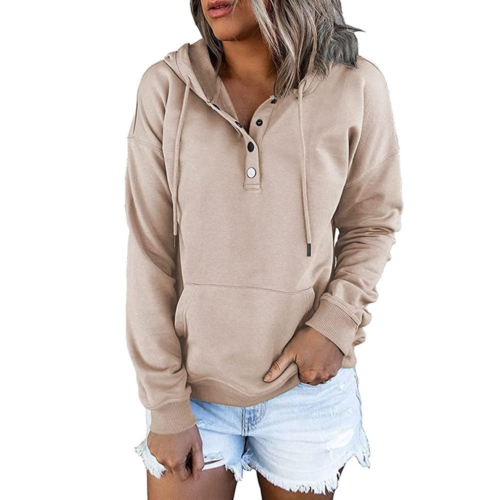 IvyShape | Casual Hooded Drawstring Pocket Sweatshirt