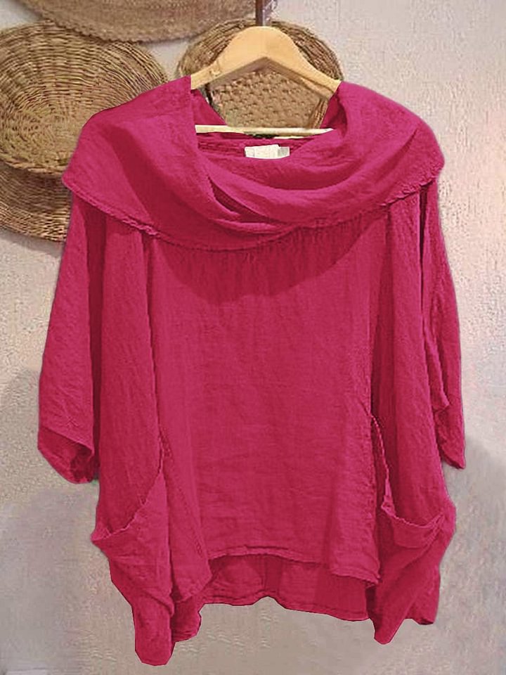 Women's Oversize Blouse with Generous Collar Ivyshape