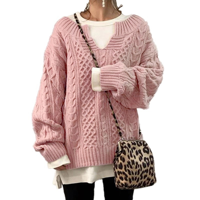 IvyShape | Casual Cable Knit Women's Sweater