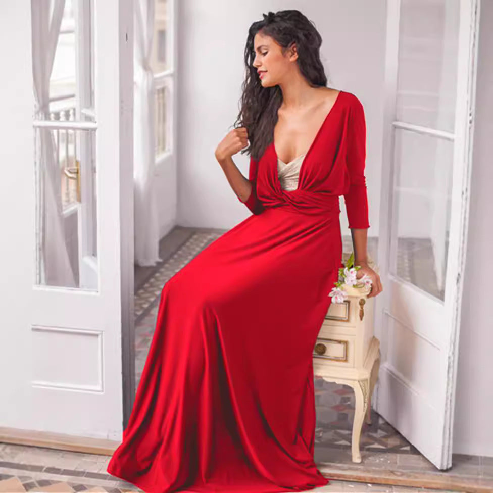 Elegant Wrap Maxi Dress for Women Ivyshape