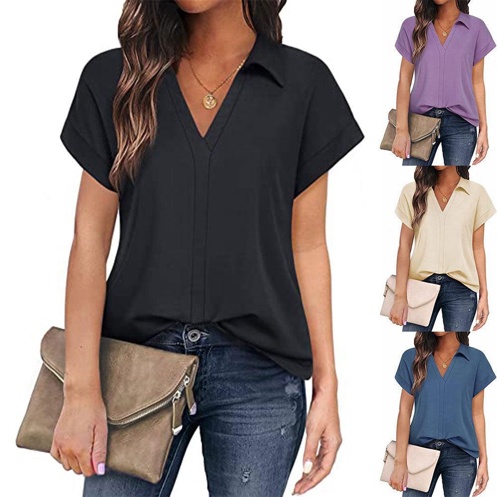 IvyShape | Versatile Casual Short Sleeve Shirt for Women