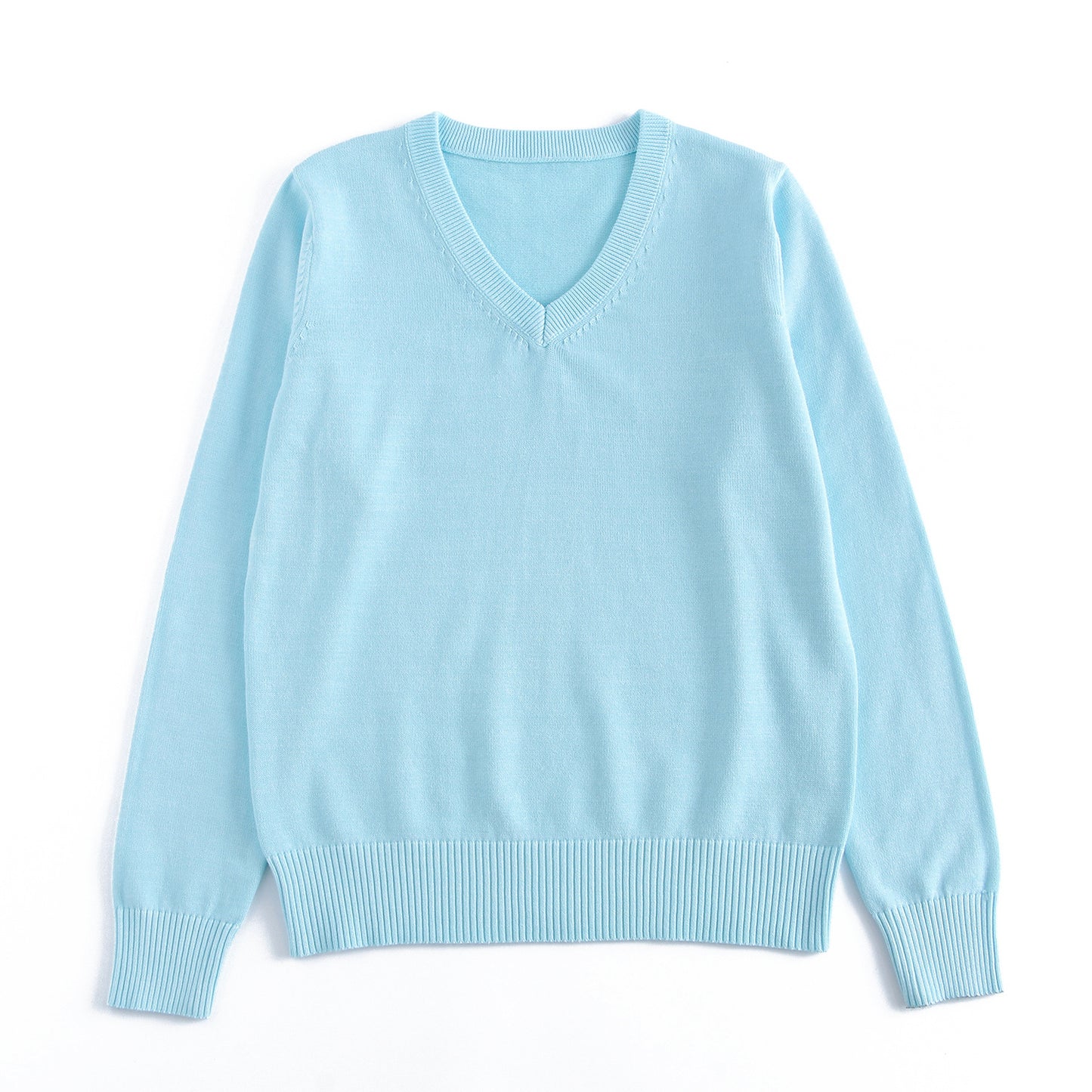 Women V-Neck Knit Sweater Ivyshape