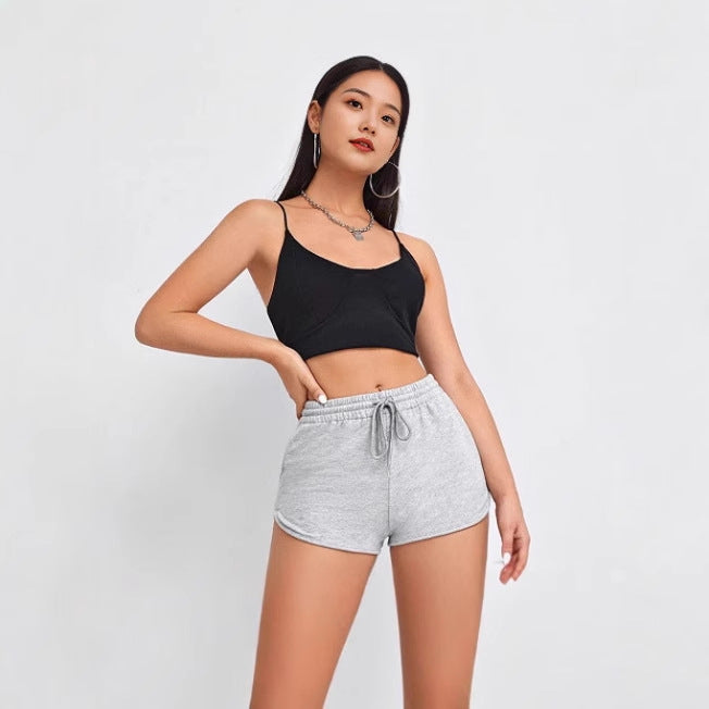 Women's comfortable leisure trousers with elastic waistband and adjustable drawstring Ivyshape