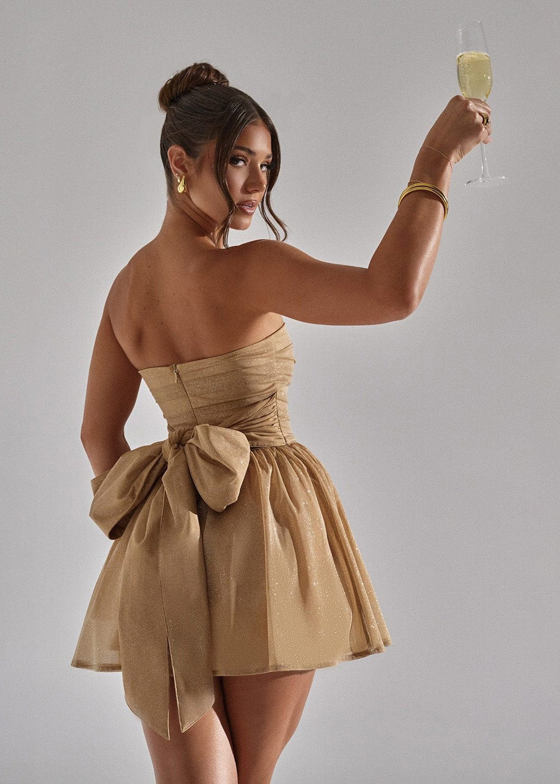 Ivyshape | Bow-Tie Strapless Dress