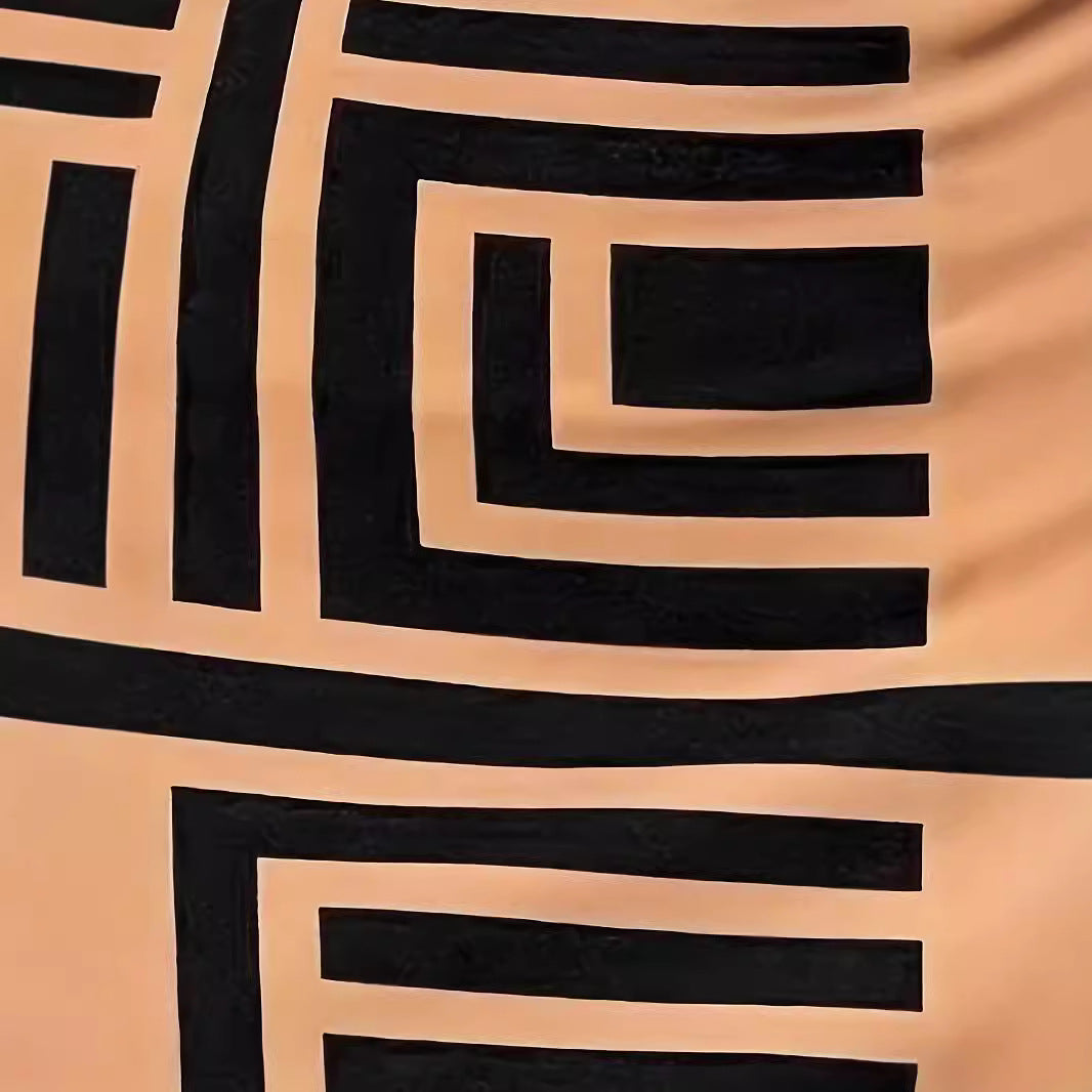 Women Figure-hugging dress with modern graphic pattern Ivyshape