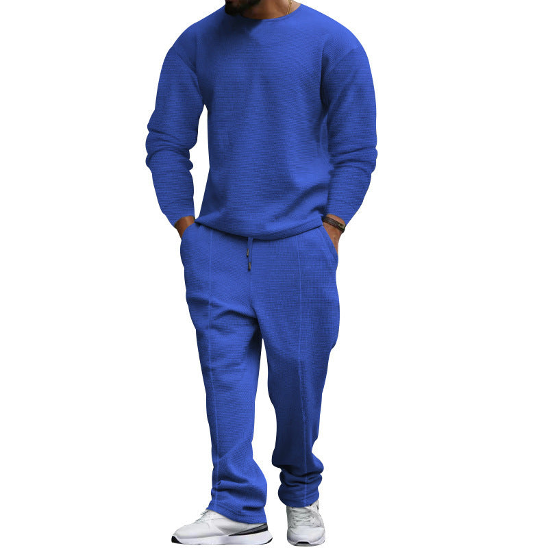 Men's Comfortable Leisure Sweater with Matching Chino Pants Ivyshape
