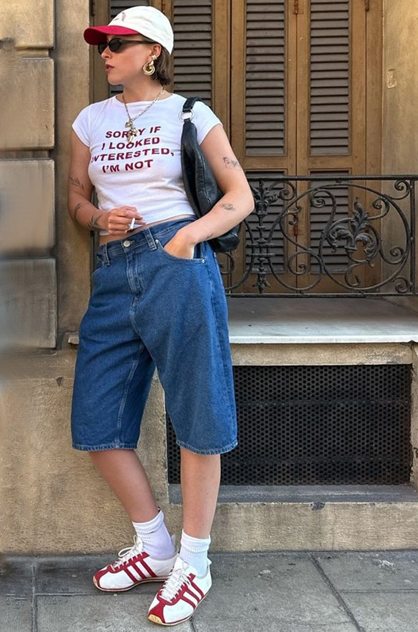 Women's Loose Jean Shorts Ivyshape