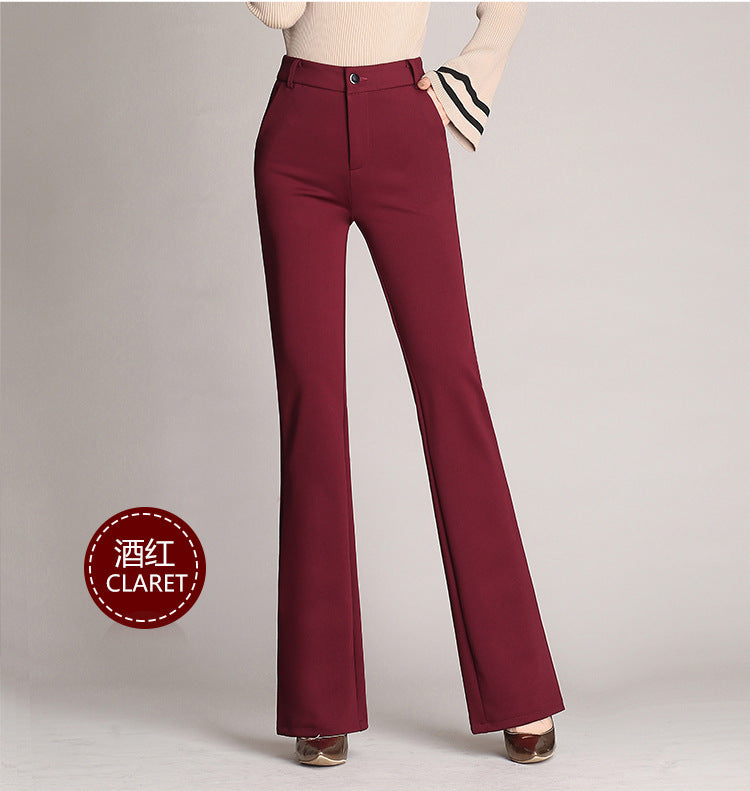 IvyShape | Sleek Straight High Waist Work Pants for Women