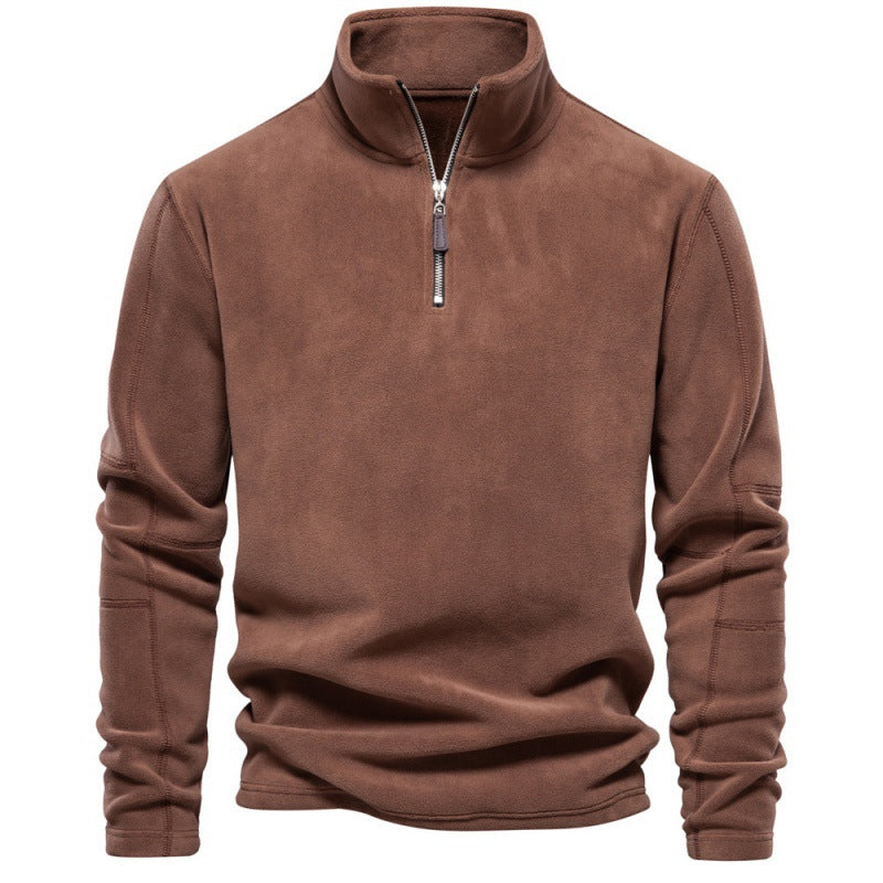 Men's microfleece pullover with half zip Ivyshape