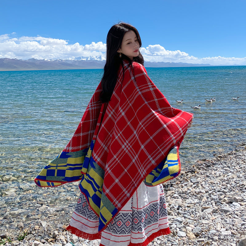 Tibetan shawl cloak Warm Scarf