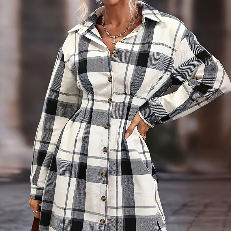 IvyShape | Long Sleeve A-Line Cardigan Dress