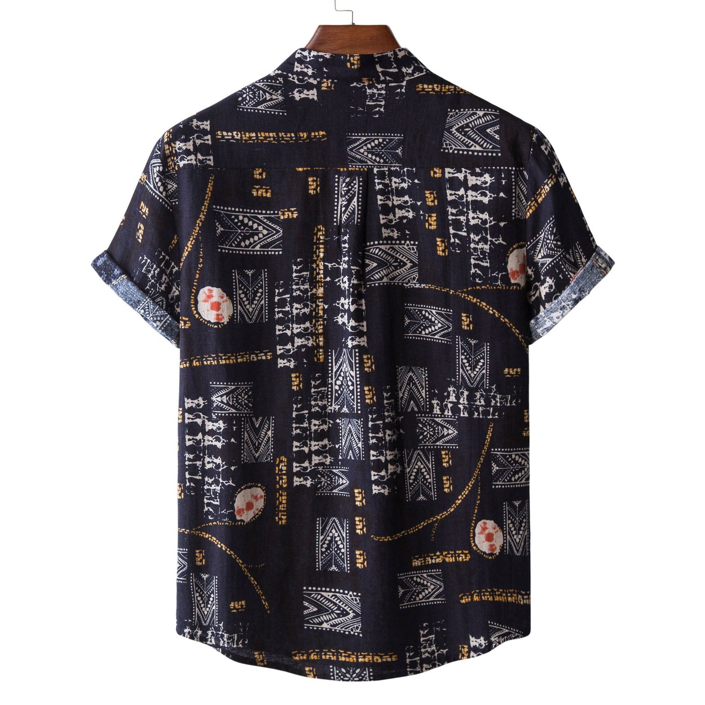 Men's short-sleeve shirt with creative dog design and loose fit Ivyshape