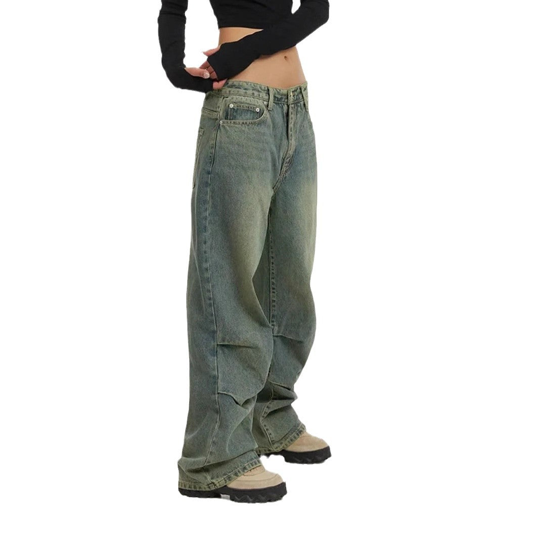 Women's Baggy Jeans with High Waistband and Wide Legs Ivyshape