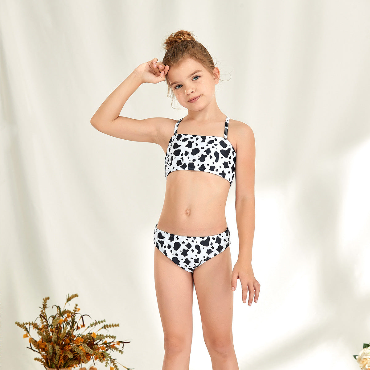 Women's bikini set with floral sunflower design and high-cut waist Ivyshape