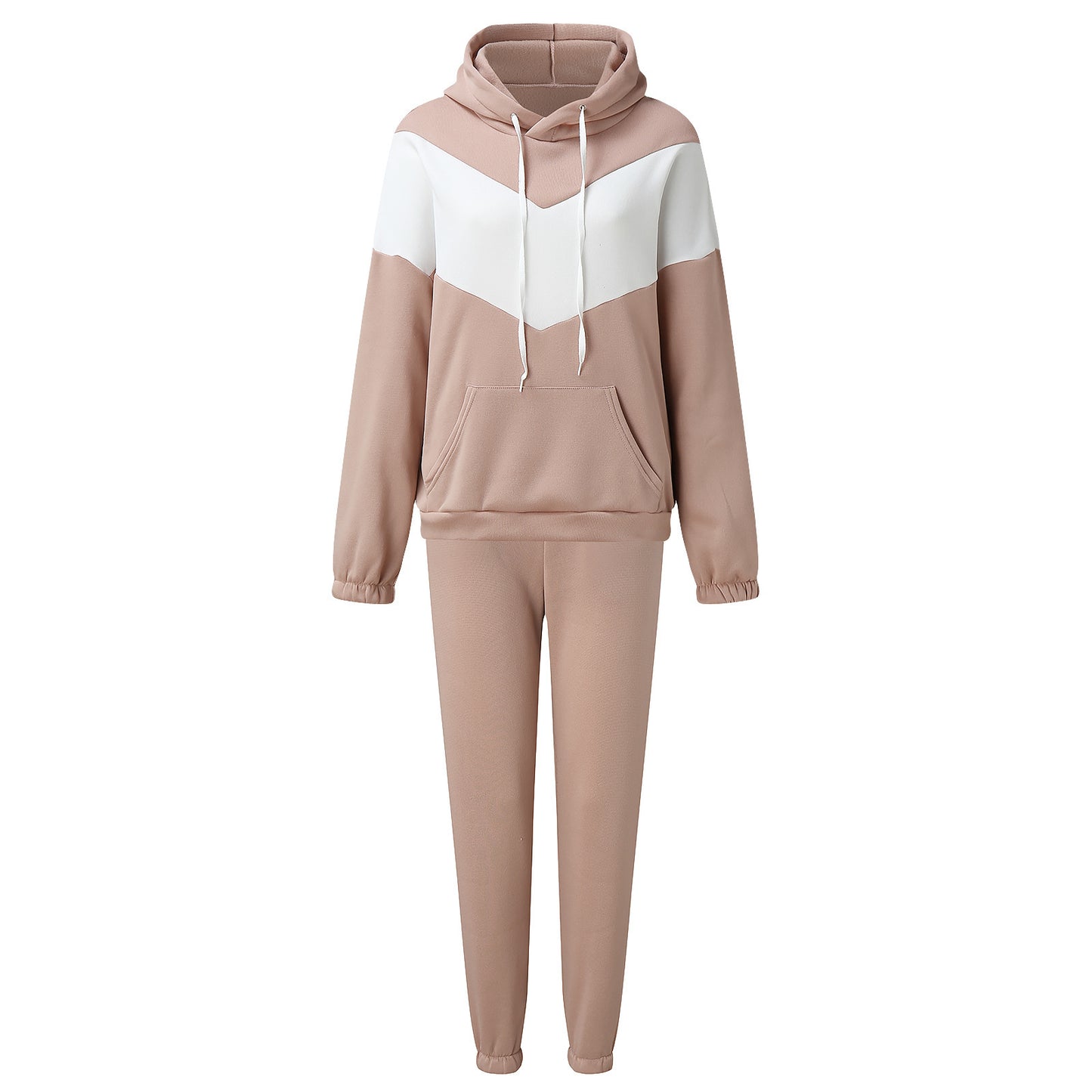 Women's sporty set made of fleece hoodie and joggers with hybrid design Ivyshape