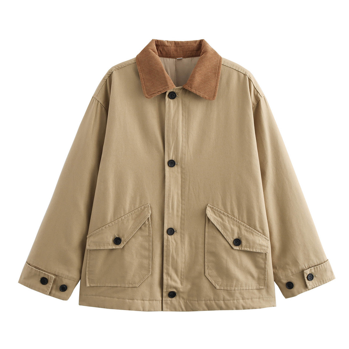 IvyShape | Split Button Color Block Jacket