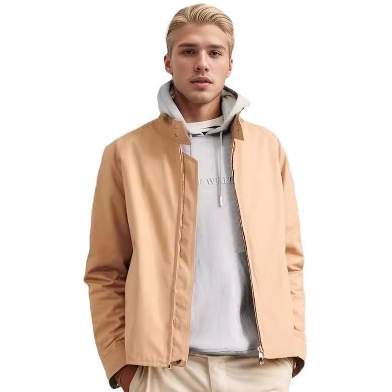 Men's lightweight leisure jacket in modern design with stand-up collar Ivyshape