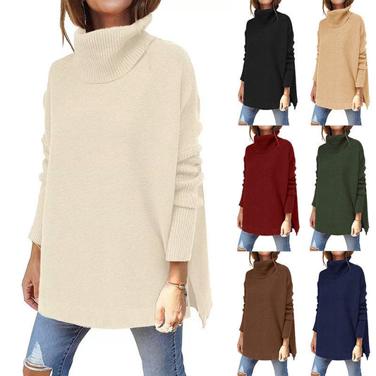 IvyShape | Cozy Mid-Length Batwing Sleeve Waist-Cinched Pullover