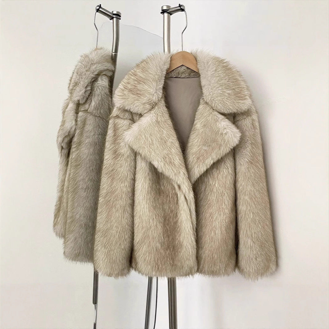 Women Faux Fur Jacket Ivyshape
