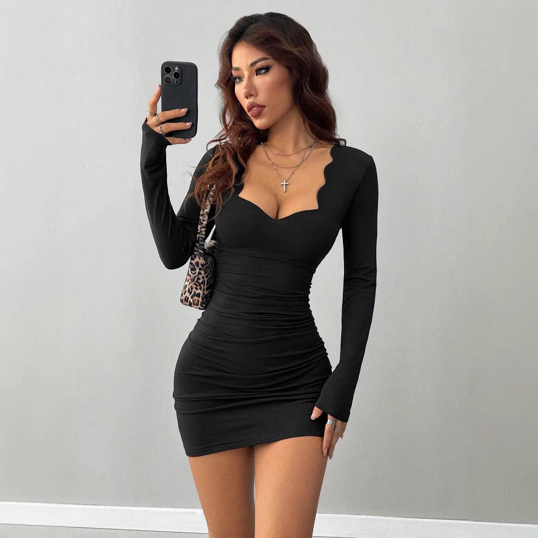 Women's figure-hugging mini dress with special cutouts Ivyshape
