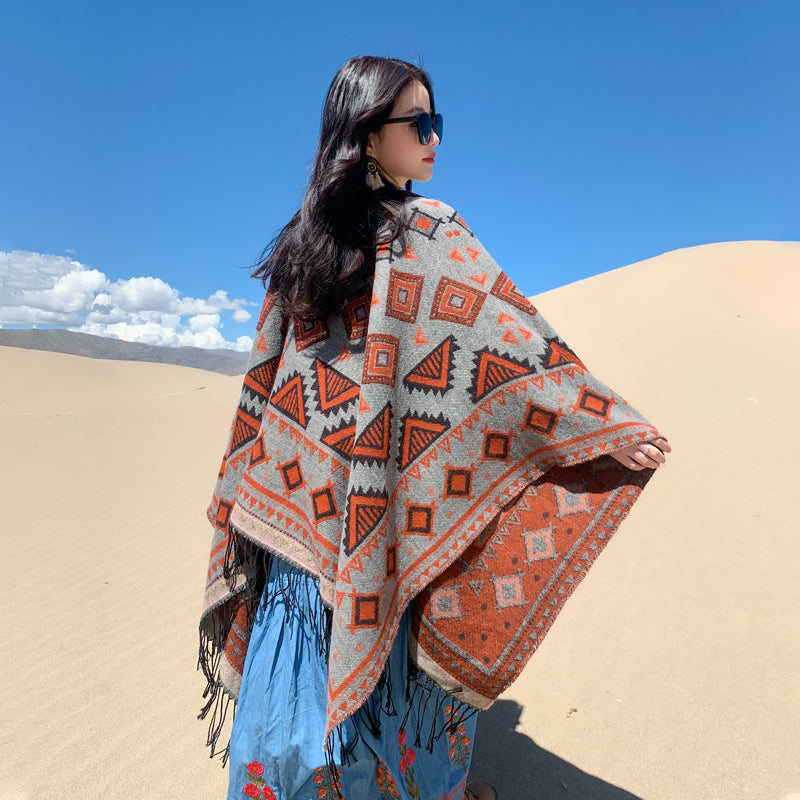 Tibetan shawl cloak Warm Scarf