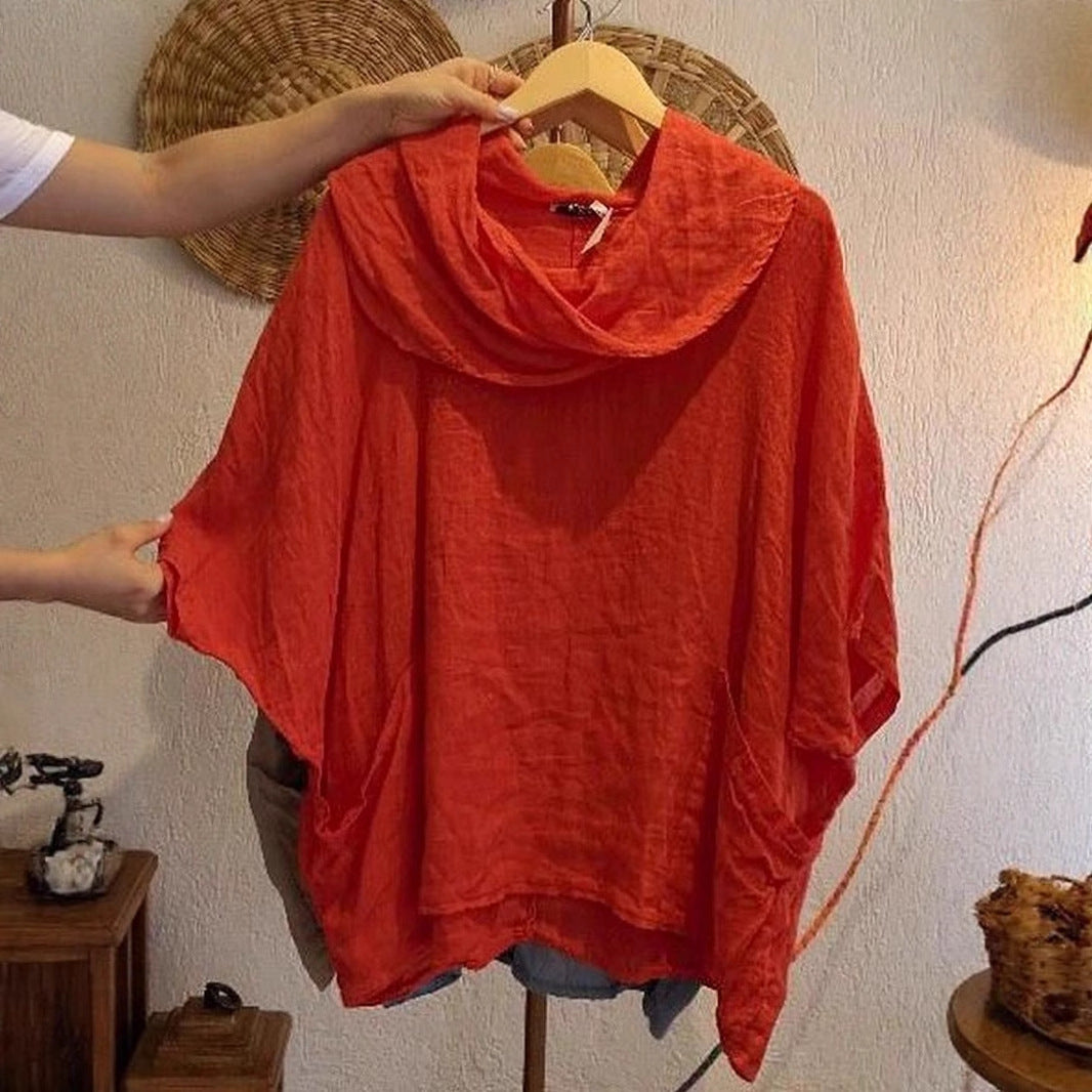 Women's Oversize Blouse with Generous Collar Ivyshape