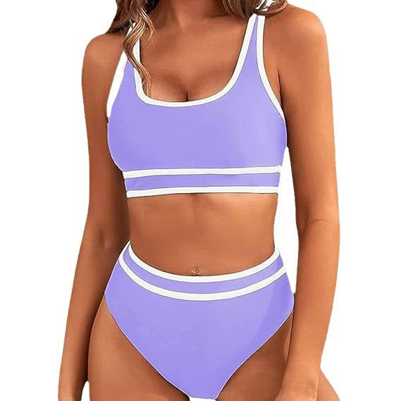 Women's Sporty Bikini Set with High Waist and Wide Straps Ivyshape