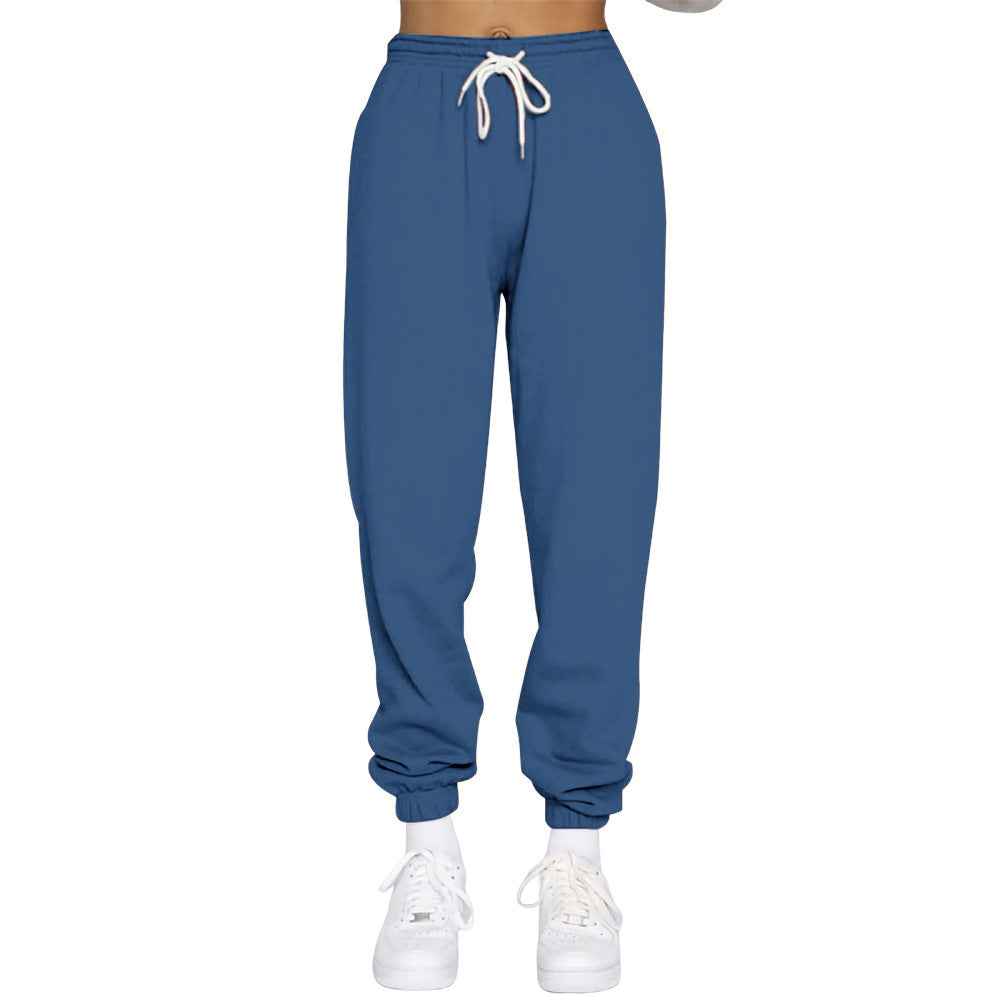Ladies comfortable jogging pants with adjustable waistband and elastic cuffs Ivyshape