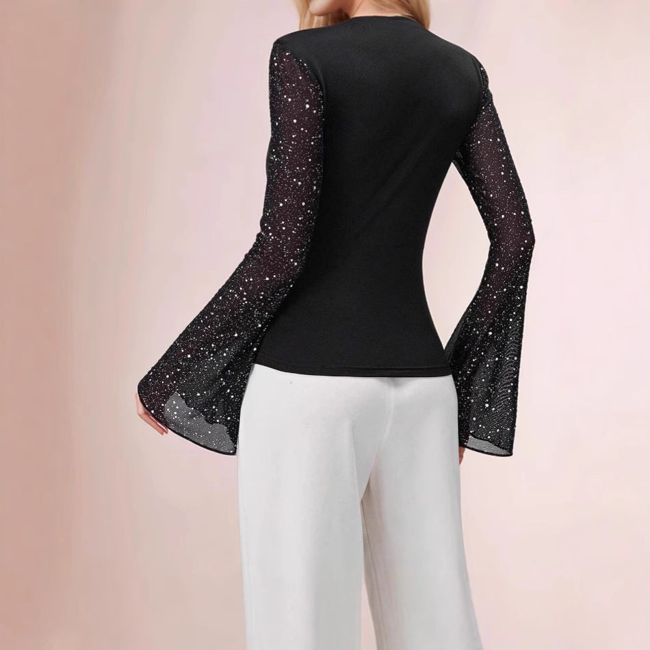 Women Elegant Top with Glitter Ivyshape
